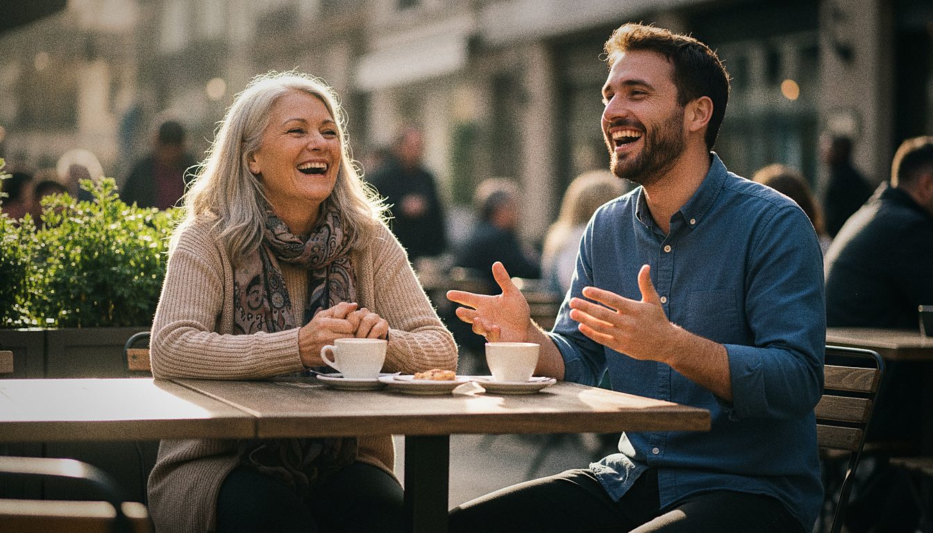 Personas conociéndose cerca de su zona